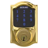 Schlage Connect Smart Deadbolt, Camelot trim, Z-wave, paired with Camelot Handleset and Accent Lever
