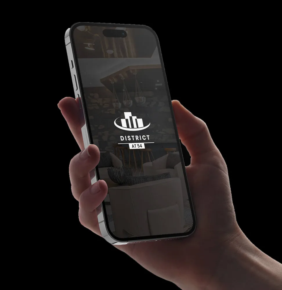 District at 54 branded resident app