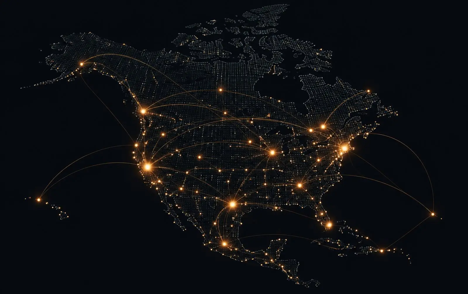 Map of ElevateOS service coverage across the US and Canada
